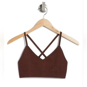 Good American Seamless Chunky Rib Bra